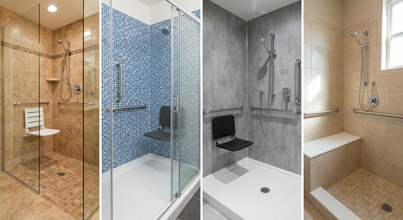 Réalisation douche senior en Centre-Val de Loire